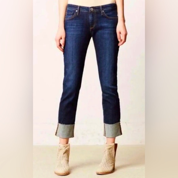 Ag Adriano Goldschmied Denim - Adriano Goldschmied Slim Straight Cuffed Jeans The Stevie EUC